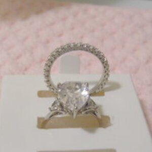 Radiance by Absolute Pear-shape Simulated Diamond & Eternity Band 9